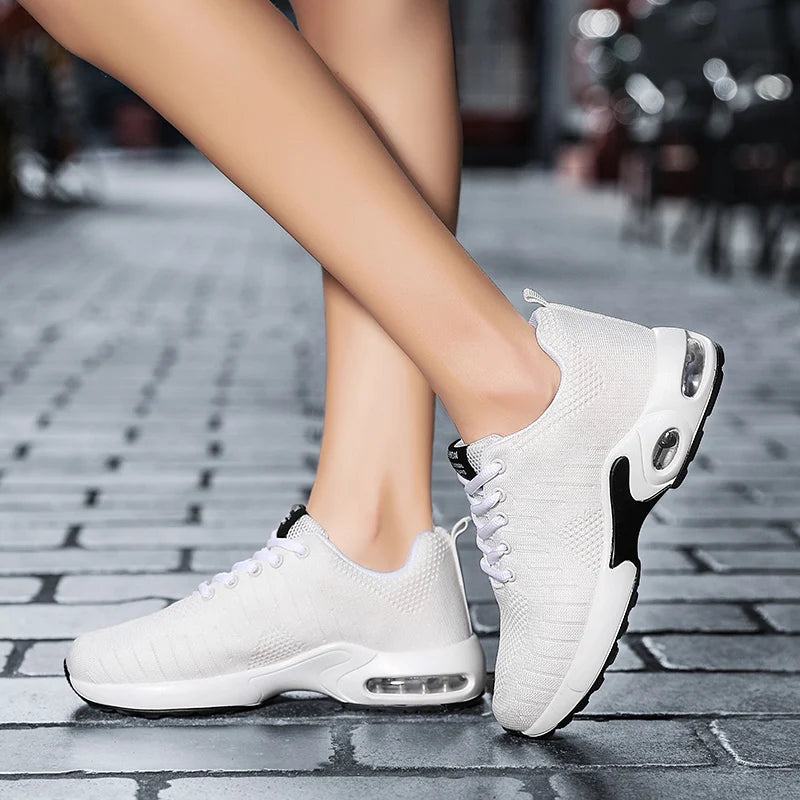 New Trend Women's Air Cushioning Casual Sneakers Breathable Autumn Spring Office Lady Work Walking Girls Students Sports Shoes