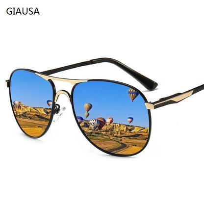 Luxus Pilot Polarisierte Sonnenbrille Männer Frauen Fahren Angeln Retro Sonnenbrille Marke Designer Männlichen Metall Sonnenbrille Für Mann UV400