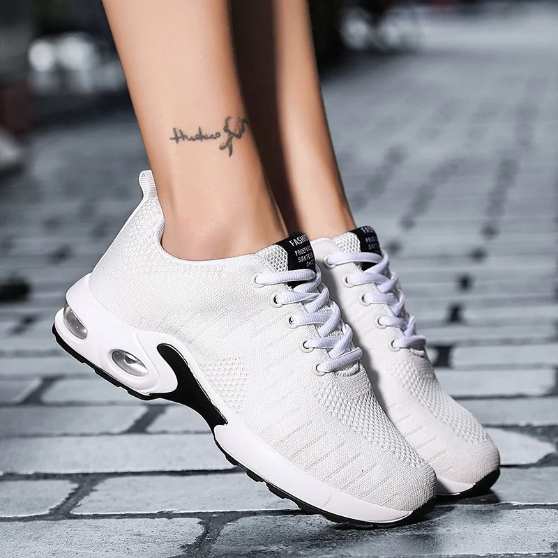 New Trend Women's Air Cushioning Casual Sneakers Breathable Autumn Spring Office Lady Work Walking Girls Students Sports Shoes