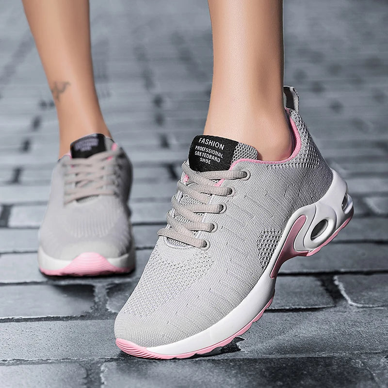 New Trend Women's Air Cushioning Casual Sneakers Breathable Autumn Spring Office Lady Work Walking Girls Students Sports Shoes