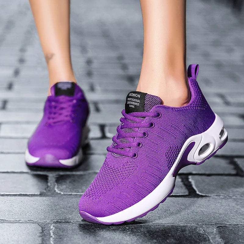 New Trend Women's Air Cushioning Casual Sneakers Breathable Autumn Spring Office Lady Work Walking Girls Students Sports Shoes