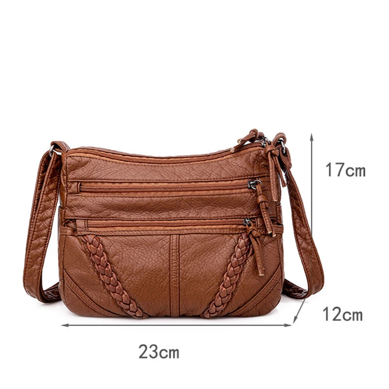 Top Selling Women  Bags Matching-all Leather Feeling PU Shoulder Bags Fashion Gift for Girls & Middle Aged Female