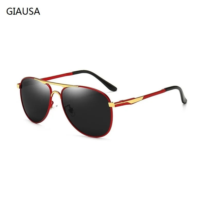 Luxus Pilot Polarisierte Sonnenbrille Männer Frauen Fahren Angeln Retro Sonnenbrille Marke Designer Männlichen Metall Sonnenbrille Für Mann UV400