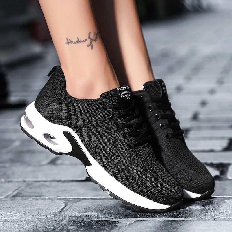 New Trend Women's Air Cushioning Casual Sneakers Breathable Autumn Spring Office Lady Work Walking Girls Students Sports Shoes