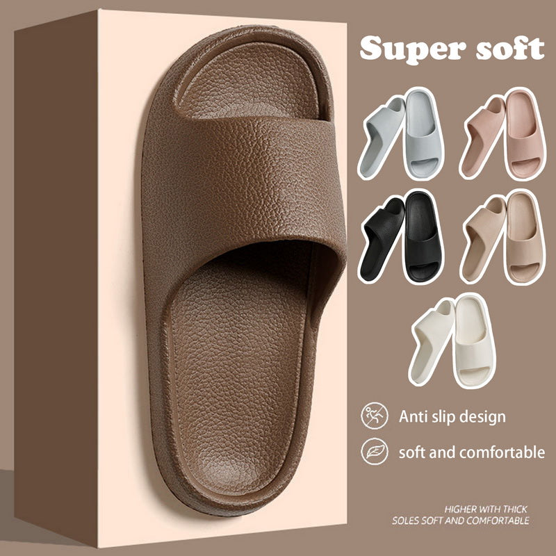 Men Sandals Flip Flops Women Slippers Solid Color Simple Non-Slip Soft Sole Slides Shower Slippers Outdoor Couple Shoes Sandals