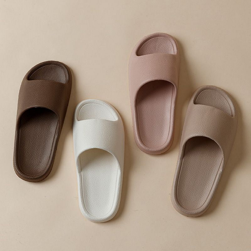 Men Sandals Flip Flops Women Slippers Solid Color Simple Non-Slip Soft Sole Slides Shower Slippers Outdoor Couple Shoes Sandals