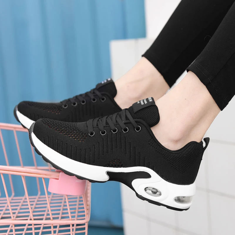 New Trend Women's Air Cushioning Casual Sneakers Breathable Autumn Spring Office Lady Work Walking Girls Students Sports Shoes