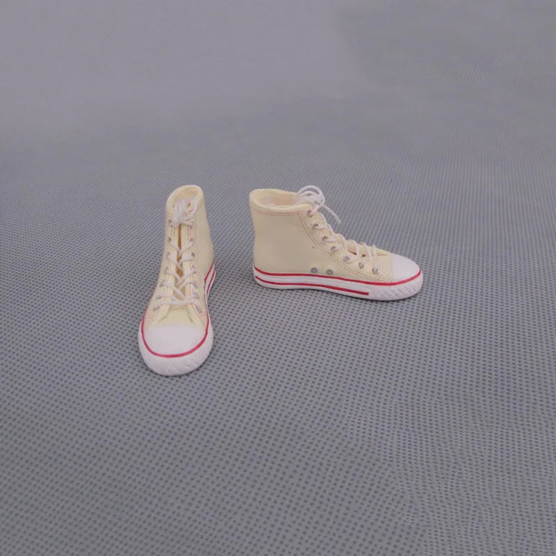 1/6 Scale Male Female Casual Canvas Sneakers Flat Shoes With Shoelace Model for 12 Inches Action Figure Body