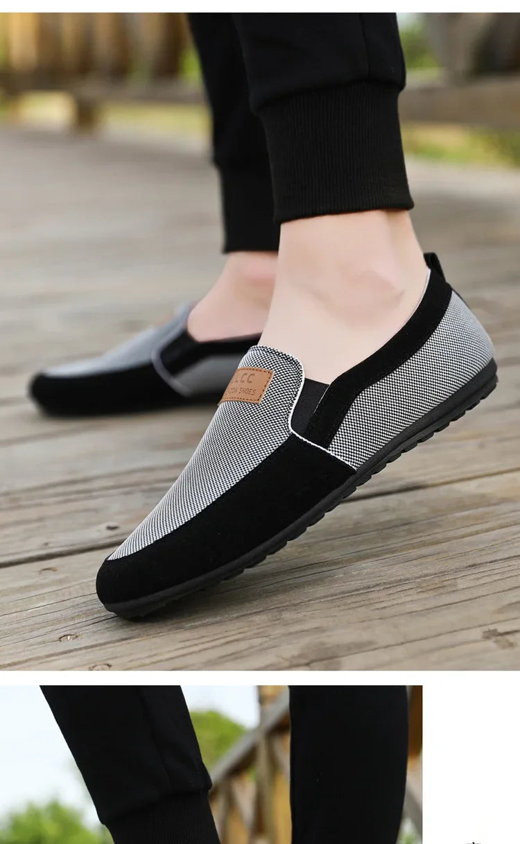 Slip on Loafers Mens Casual Shoes Plus Size Breathable Driving Shoes Office Walking Flats Non Slip Moccasins House Slippers