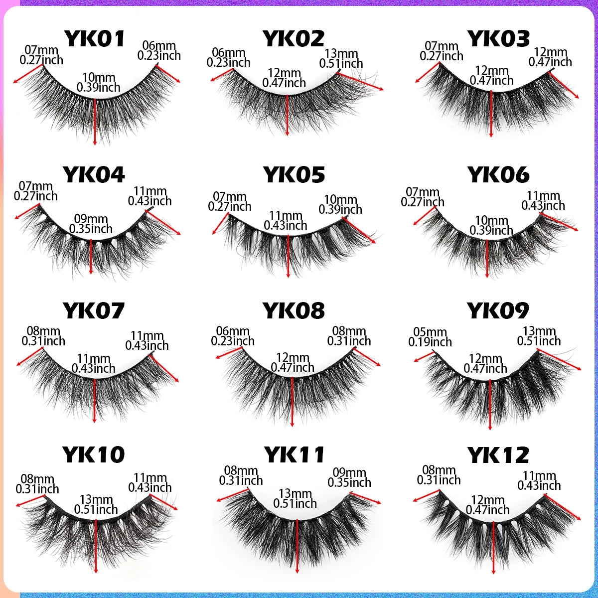 3/10 Pairs 3D Mink Lashes Maquillaje Fluffy Soft False Eyelashes Natural Long Curly Eye Lashes Eyelash Extension Makeup Supplies