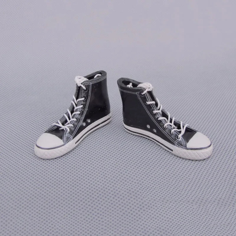 1/6 Scale Male Female Casual Canvas Sneakers Flat Shoes With Shoelace Model for 12 Inches Action Figure Body