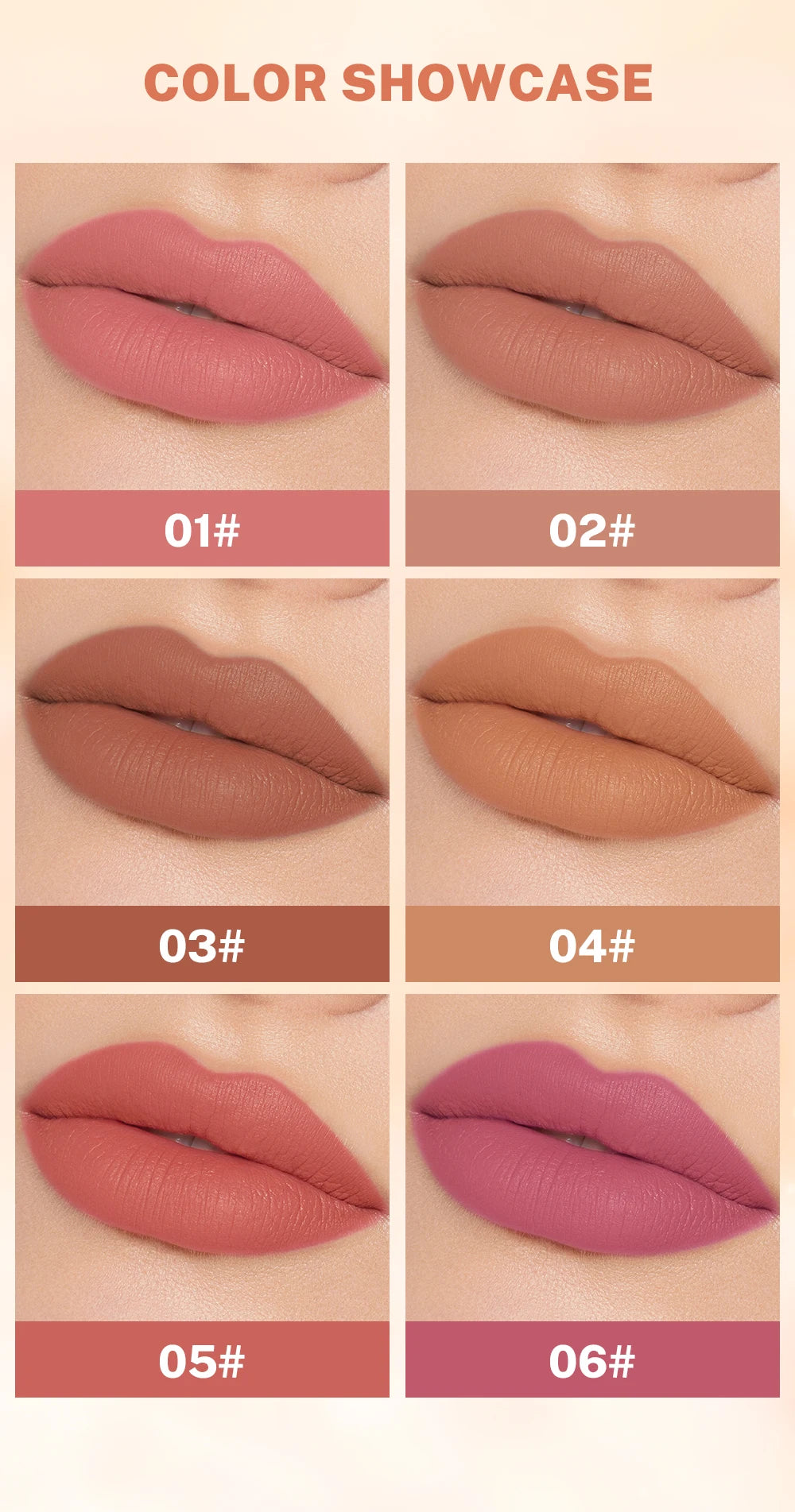 QIBEST Matte Lipstick Long Lasting Moisturizing Lip Balm Sculpting Lipstick Pencil Crayons Lip Stain Makeup Lip Liner Cosmetics