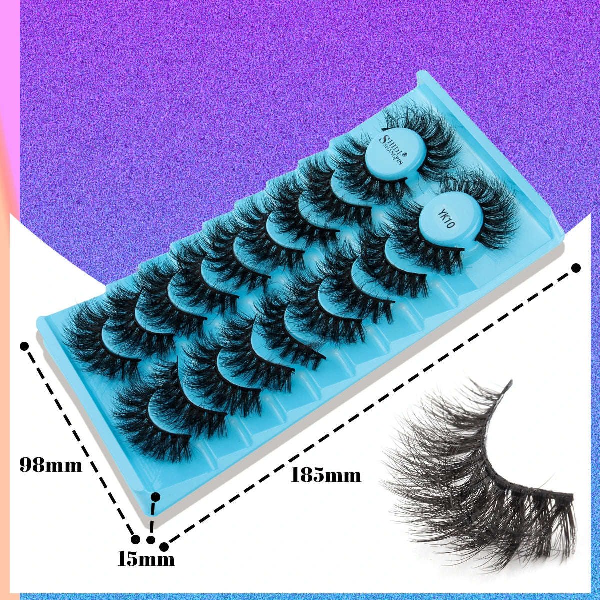 3/10 Pairs 3D Mink Lashes Maquillaje Fluffy Soft False Eyelashes Natural Long Curly Eye Lashes Eyelash Extension Makeup Supplies