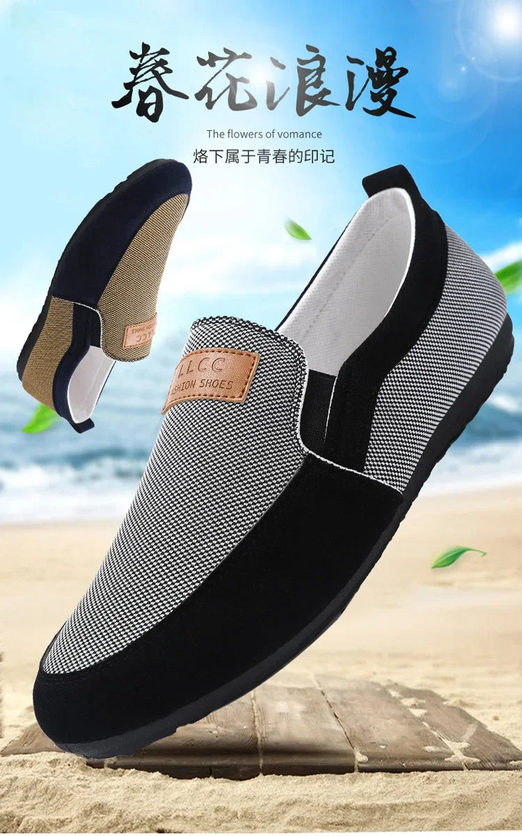 Slip on Loafers Mens Casual Shoes Plus Size Breathable Driving Shoes Office Walking Flats Non Slip Moccasins House Slippers