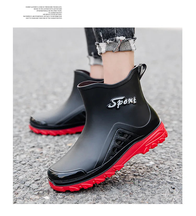 Fishing Shoes Men 2023 New Outdoor Non-slipShoes Shaxi Fishing Rain Boots Durable Waterproof Rubber Fishing Shoes working boots