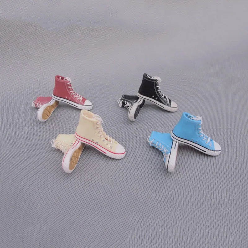 1/6 Scale Male Female Casual Canvas Sneakers Flat Shoes With Shoelace Model for 12 Inches Action Figure Body