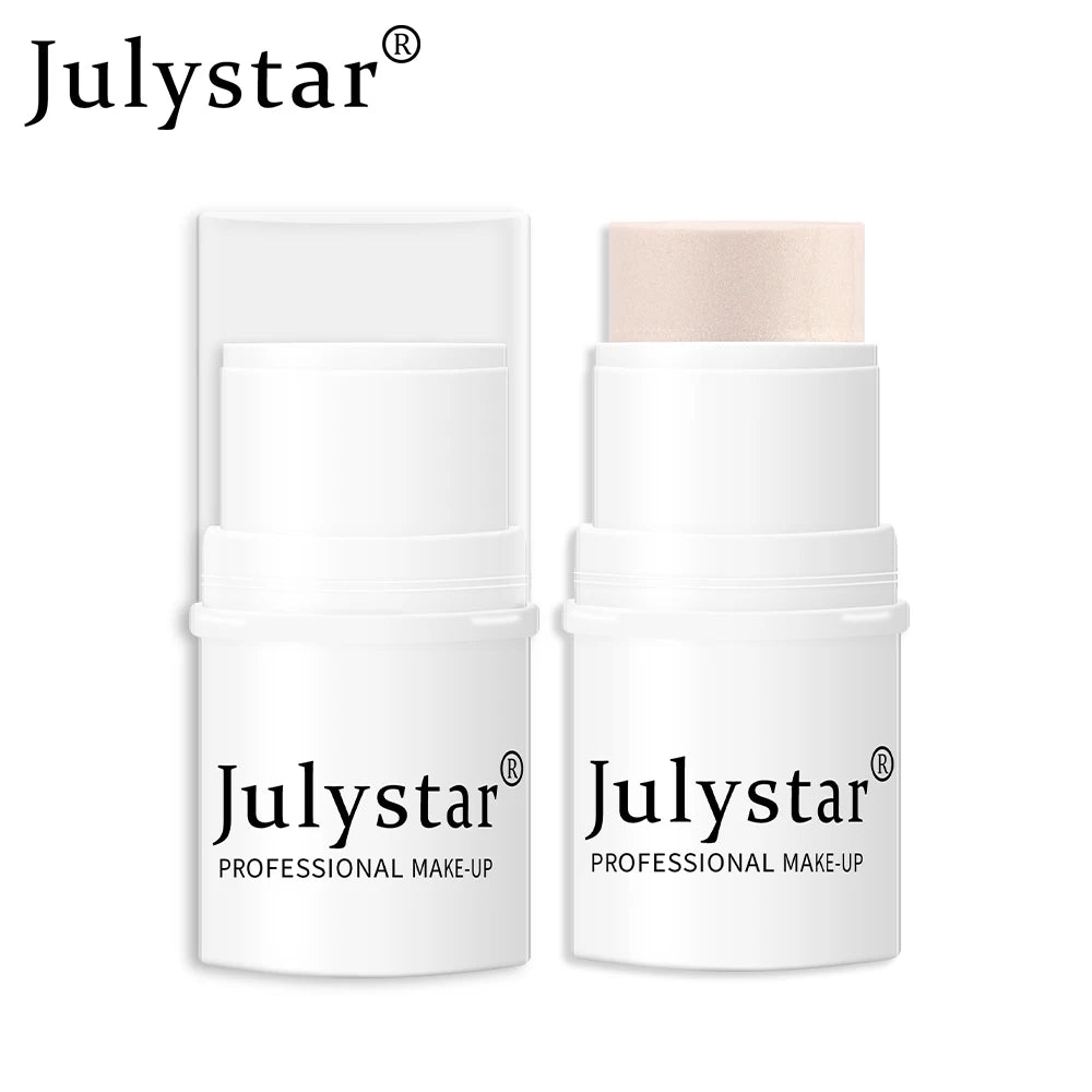 Julystar Lazy People High gloss powder blusher stick can rotate pearl powder blusher cream matte powder blusher 6 colors  option