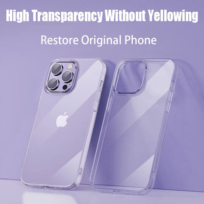 Transparente Handyhülle für iPhone 15 11 12 13 14 Pro Max, weiches TPU-Silikon für iPhone X XS Max XR 8 7 Plus, Rückseite, klare Hülle