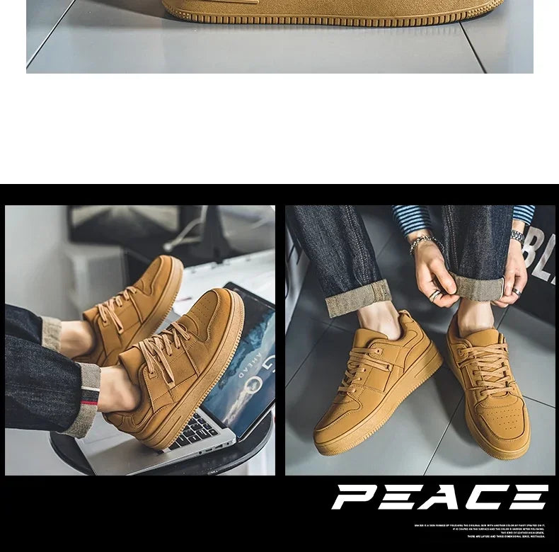 2024 Khaki Air Force Flat Shoes Comfortable in All Seasons Breathable Versatile Men's Casual Shoes High-end Luxury Sneakers Man