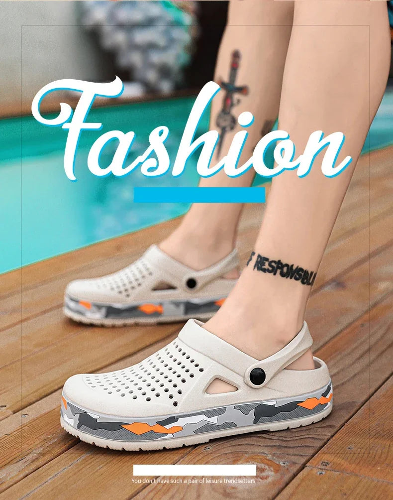 Hot Sale Brand Clogs Men Sandals Casual Shoes  EVA Lightweight Sandles Unisex Colorful Shoes for Summer Beach Zapatos Hombre