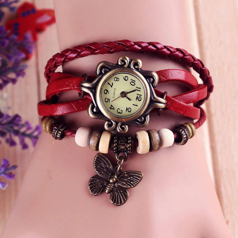 Women Watch Leather Wrapped Bracelet Women Quartz Wristwatch Ladies Clock Gift Watch relojes de mujer