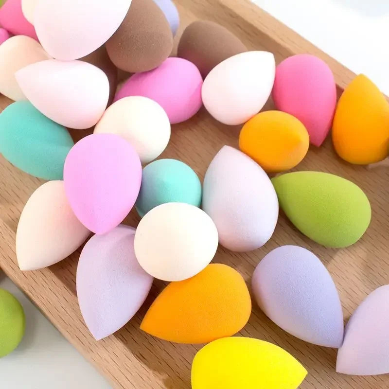 50pcs Mini Cosmetic Egg Puff Blending Foundation Powder Makeup Blender Applicator Sponge Dry Wet Use Face Puffs Air Cushion Tool