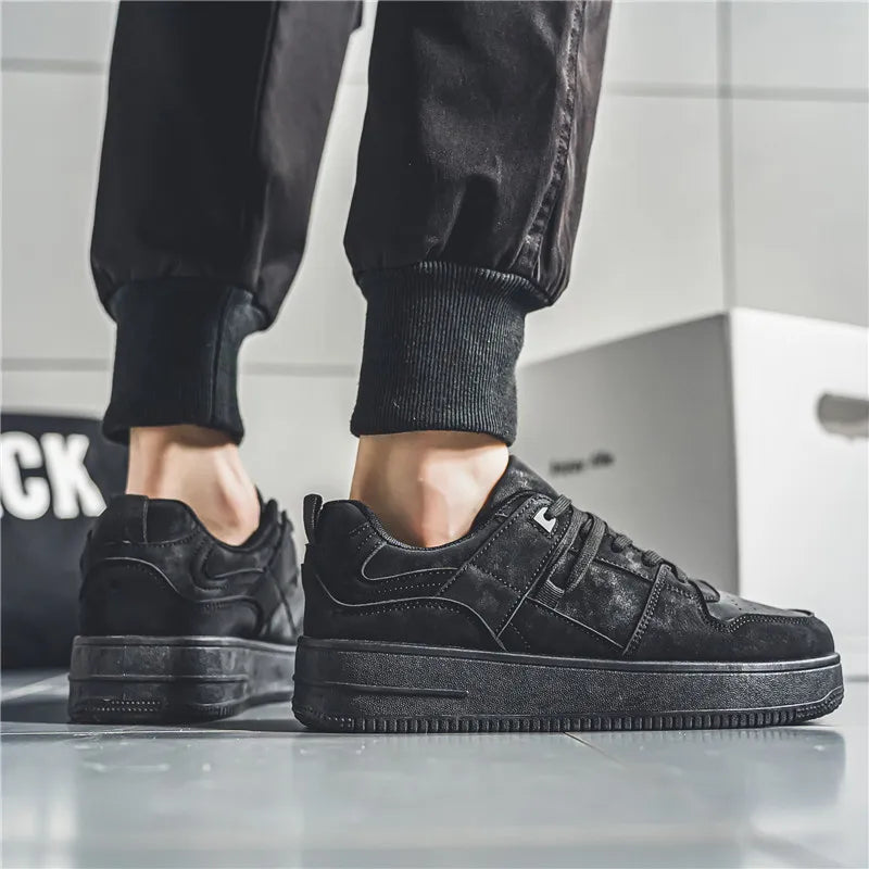 Original black Air Force Flat Shoes Comfortable Breathable Men's Casual High-end Luxury Sneakers Outdoor Driving Walking Shoes