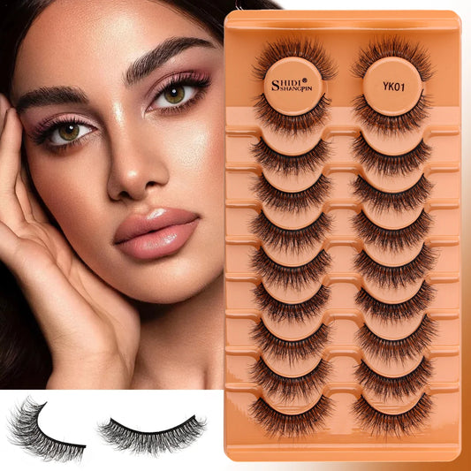 3/10 Pairs 3D Mink Lashes Maquillaje Fluffy Soft False Eyelashes Natural Long Curly Eye Lashes Eyelash Extension Makeup Supplies