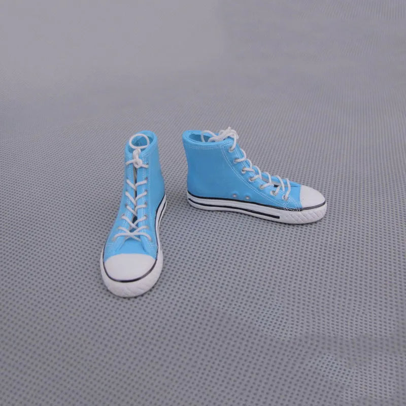 1/6 Scale Male Female Casual Canvas Sneakers Flat Shoes With Shoelace Model for 12 Inches Action Figure Body