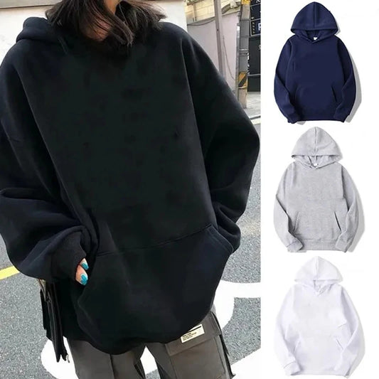 Women Fashion Novelty Casual Hooded Basic All Match Sweatshirt Warm Comfortable Fleece New Hoody