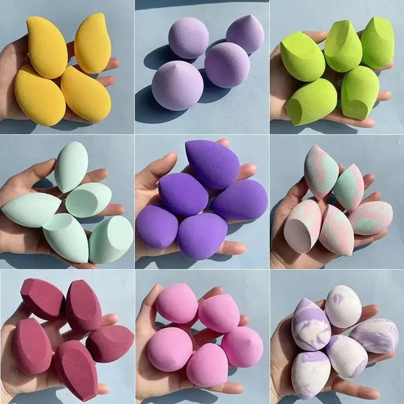 50pcs Mini Cosmetic Egg Puff Blending Foundation Powder Makeup Blender Applicator Sponge Dry Wet Use Face Puffs Air Cushion Tool