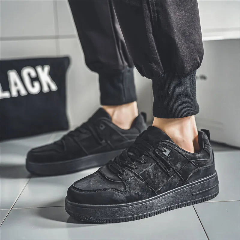 Original black Air Force Flat Shoes Comfortable Breathable Men's Casual High-end Luxury Sneakers Outdoor Driving Walking Shoes