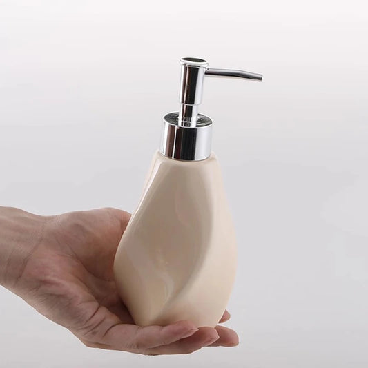 Ceramic Solid Color Shower Gel Lotion Bottle Is Suitable for Hotel Restaurant Hand Sanitizer Bottle Bathroom Shampoo Dispenser