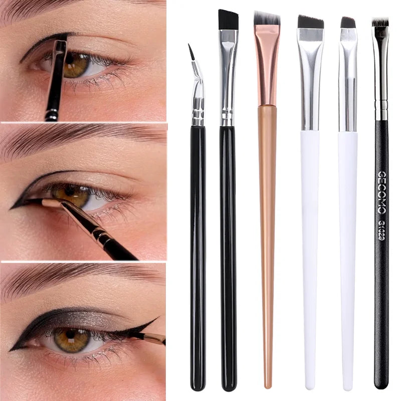 Professional Eyebrow Eyeliner Brushes Soft Angled Blade Thin Flat Contouring Brow Eye Liner Makeup Brush Women Eyes Makeup Tools