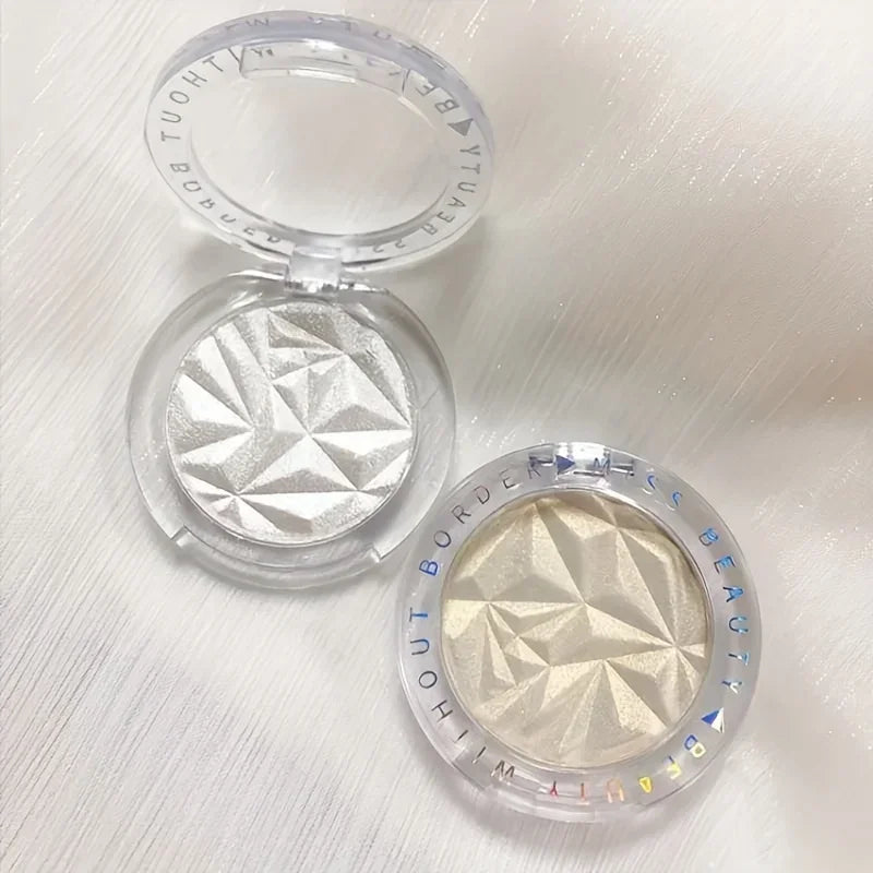 2 Colors Diamond Highlighter Powder Palette Glitter Face Contour Brighten Makeup Shimmer Ultra-concentrated Illuminate Cosmetic