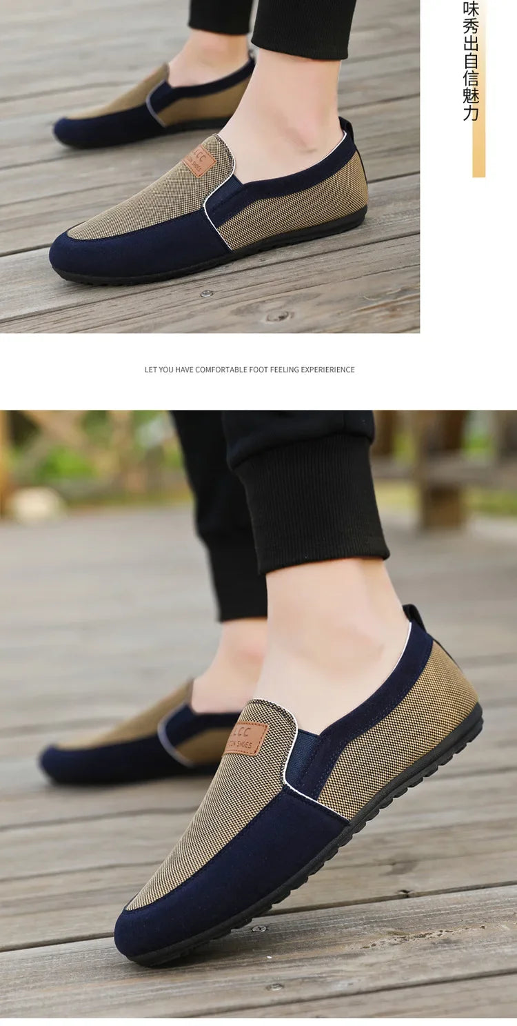 Slip on Loafers Mens Casual Shoes Plus Size Breathable Driving Shoes Office Walking Flats Non Slip Moccasins House Slippers