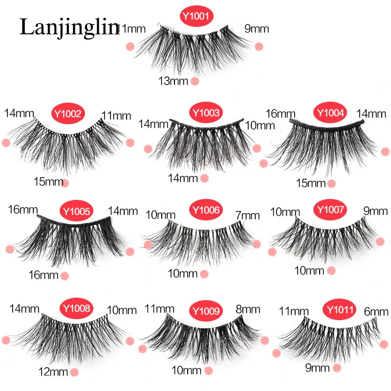 Wholesale Eyelashes 2-20Boxes 3d Mink Lashes Half Eyelashes Natural Long Faux Cils Makeup Tool Extension Half Lashes maquillaje