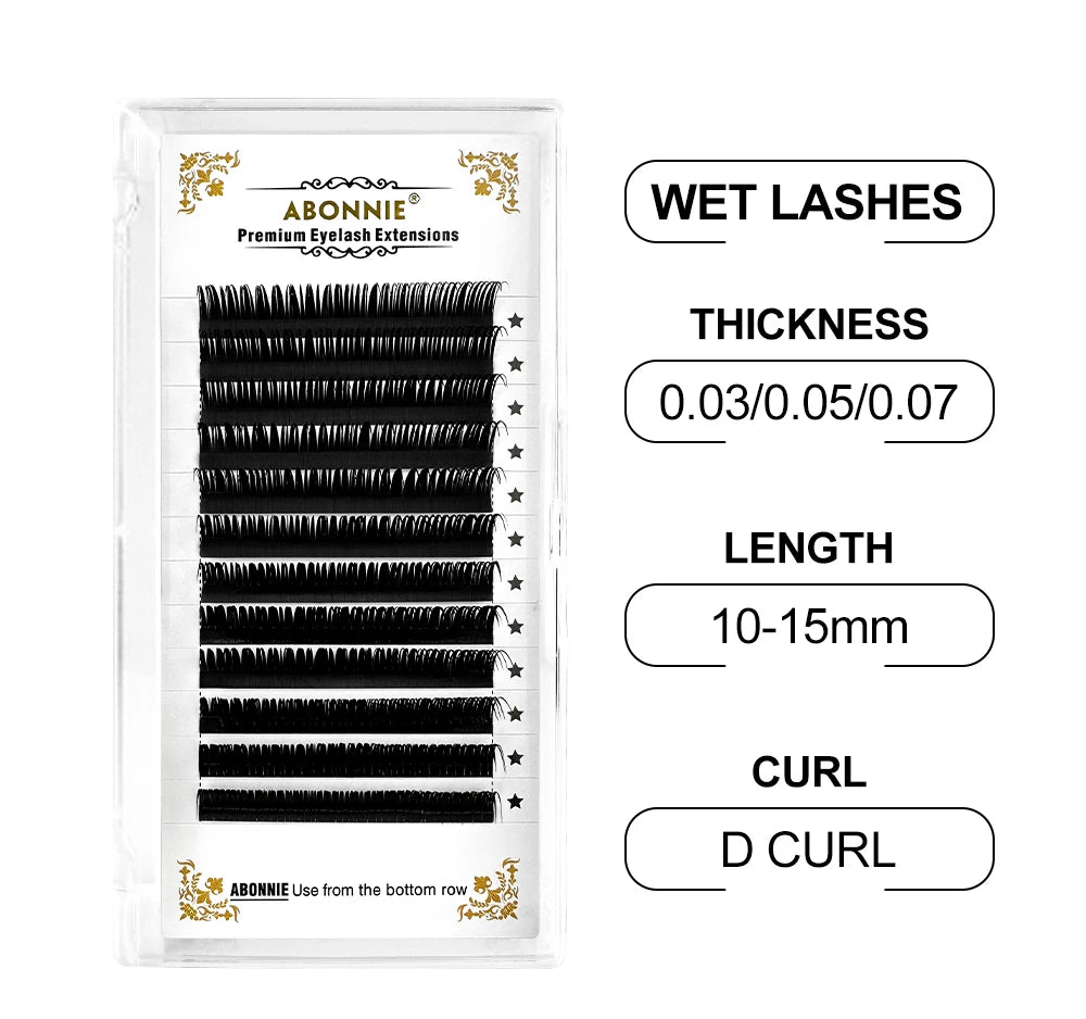 Abonnie Wet Spikes Lashes Extensions Flat Classic Eyelashes  New Type Eyelashes for Eye Beauty