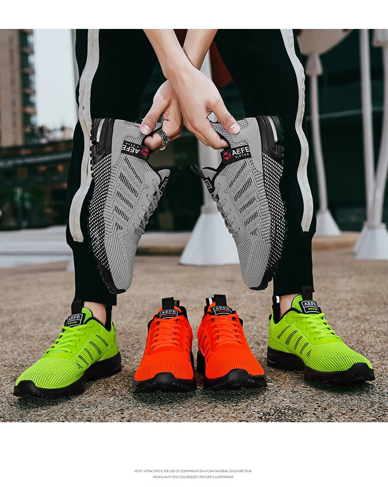 New 2024 Men Running Shoes Breathable Outdoor Sports Shoes Lightweight Sneakers for Men Comfortable Athletic Training Footwear