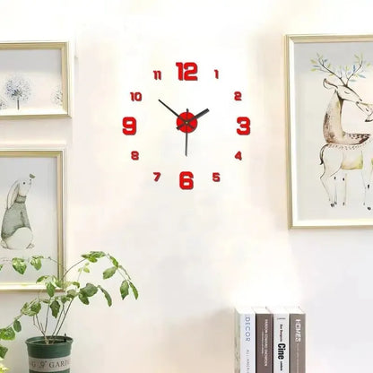 Creative Frameless DIY Wall Clock Wall Decal