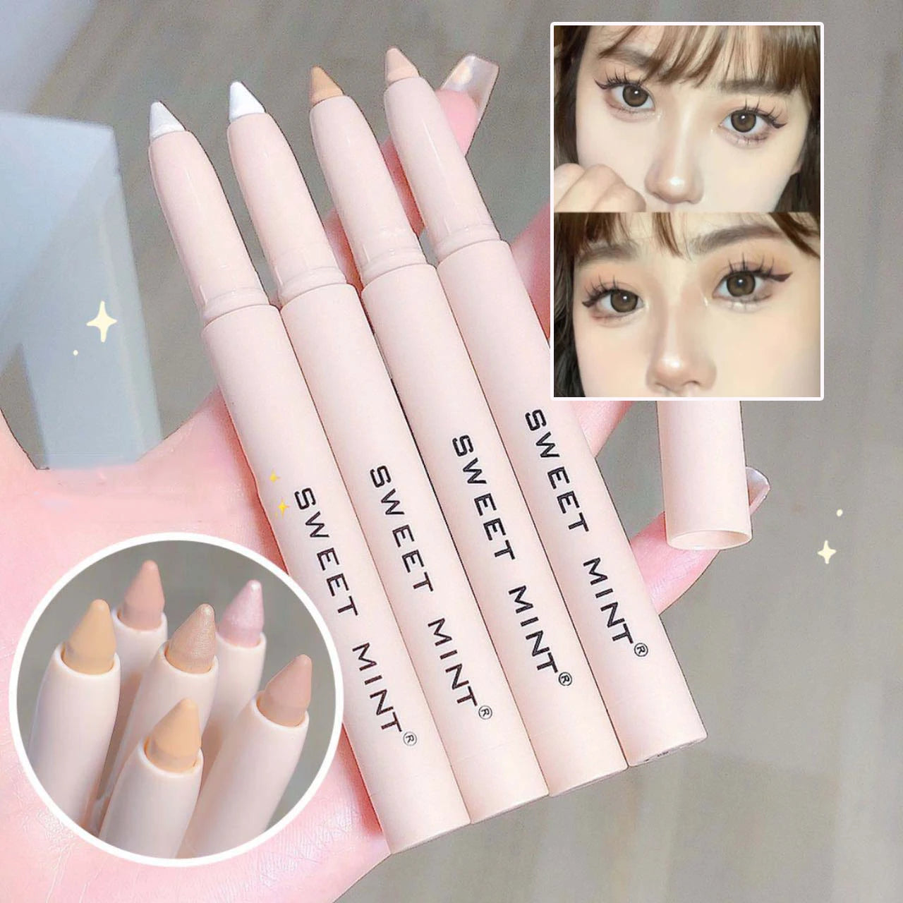 Glitter Lying Silkworm Highlighter Pencil Longlasting Brightening Eyes Corner Pearlescent White Eyeshadow Pen Shiny Eye Cosmetic