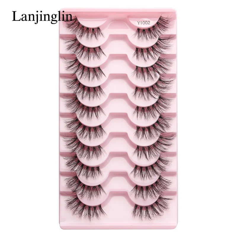 Wholesale Eyelashes 2-20Boxes 3d Mink Lashes Half Eyelashes Natural Long Faux Cils Makeup Tool Extension Half Lashes maquillaje