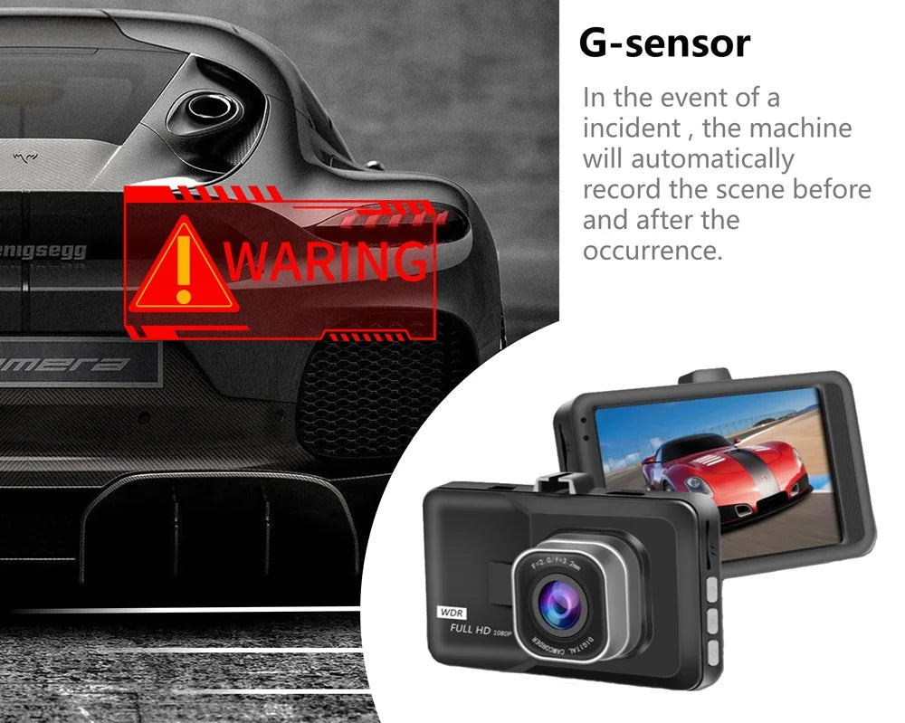 XUSHIDZ Q08 1080P Dash Camera with G-sensor 170 degree wide angle lens dashcam Vehicle Recorder Super Night Vision dvr