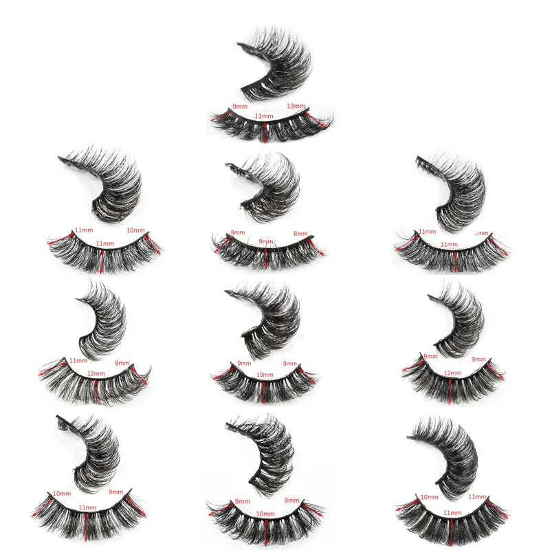 YSDO eyelashes 3/5 Pairs Natural Long 3D Mink Lashes Fluffy Volume Mink False Eyelashes Cruelty Free Wispy Lashes Makeup Cilios