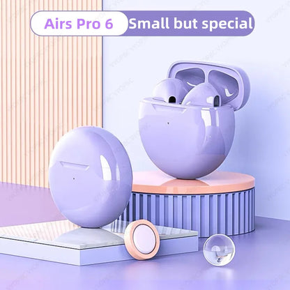 NEU Original Air Pro 6 TWS Drahtlose Kopfhörer Fone Bluetooth Kopfhörer Mic Pods In-Ear Ohrhörer Ohrhörer Sport Headset für Xiaomi