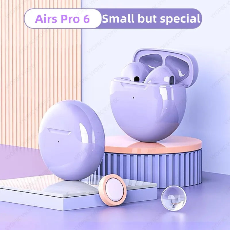 K.S NEW Original Air Pro 6 TWS Wireless Headphones Fone Bluetooth Earphones Mic Pods In Ear Earbuds Earbuds sport Headset For Xiaomi