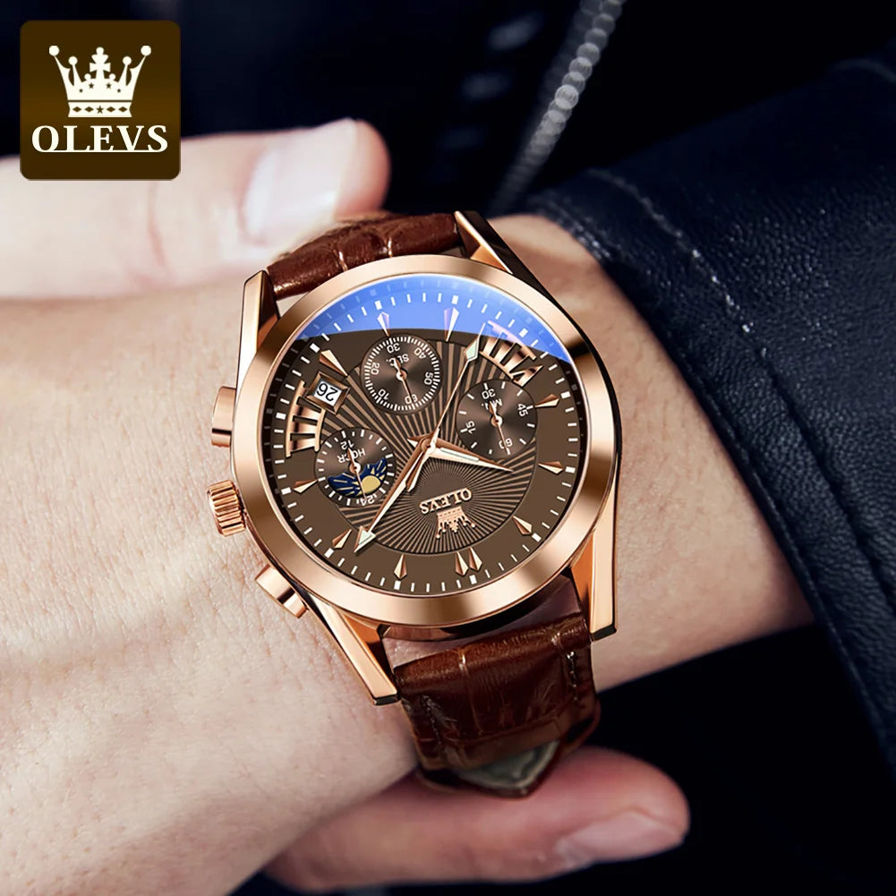 OLEVS Original Luxus Marke Herren Uhren Hohe Qualität Quarz Uhr für Männer Mode Lässig Mann Armbanduhr 2023 Neue Montre Homme