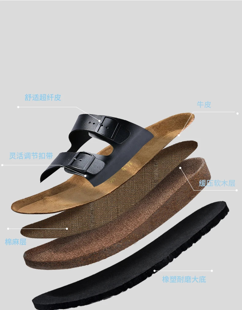 Brand Summer Men's Sandals High Quality Men Women Sandals Outdoor Beach Slippers Zapatos Hombre Durable Non-Slip Luxury Shoes