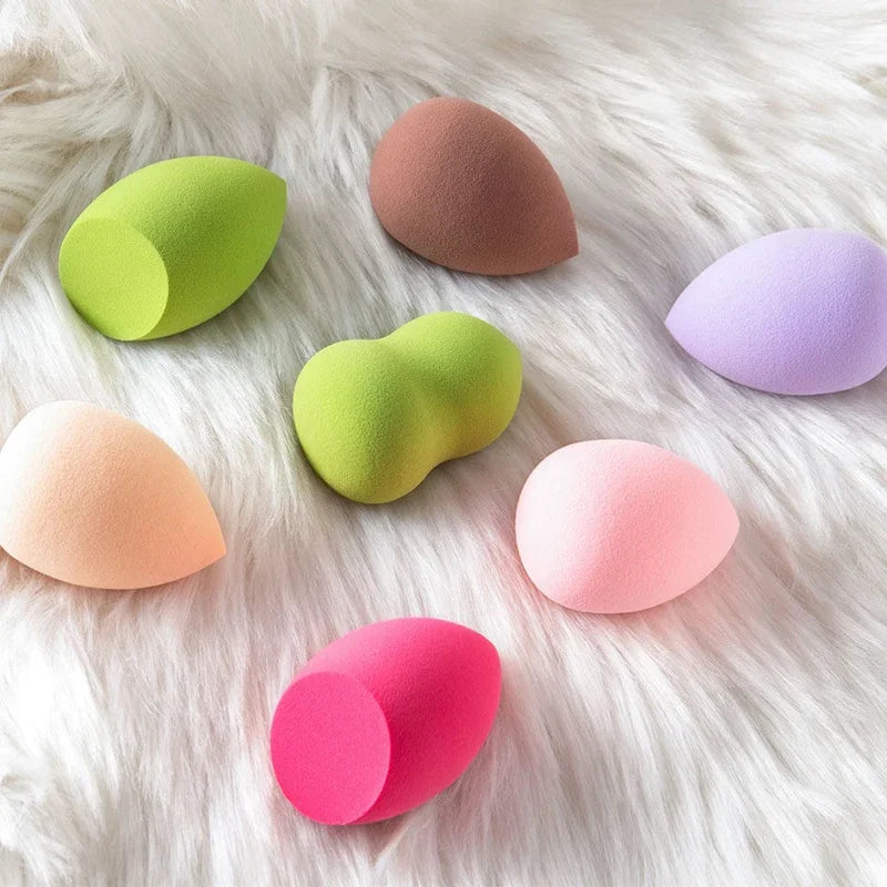 50pcs Mini Cosmetic Egg Puff Blending Foundation Powder Makeup Blender Applicator Sponge Dry Wet Use Face Puffs Air Cushion Tool