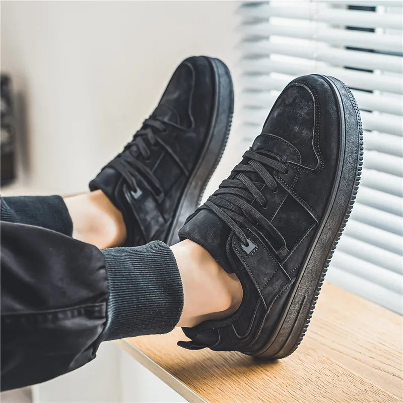 Original black Air Force Flat Shoes Comfortable Breathable Men's Casual High-end Luxury Sneakers Outdoor Driving Walking Shoes